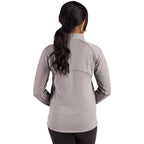 Cutter & Buck Women's Peshastin Recycled Grid Fleece Mens Hybrid Hooded Full Zip Jacket
