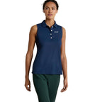 Peter Millar Women’s Banded Sport Mesh Sleeveless Button Polo